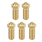 5pcs 3D Printer Nozzle,Brass V6 Nozzle 0.4mm,Extruder Print Head for Filament 1.75mm V5-V6 M6 3D Printer