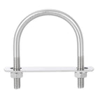 Round U-Bolts, 8 Sets 65mm(2.56") Inner Width 90mm Length M8 304 Stainless Steel U Clamp Bolt with Nuts and Plates, for Boat Trailer