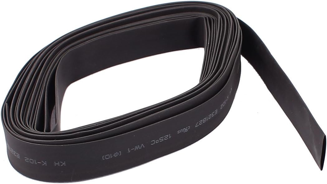 10mm Black Polyolefin Insulation Heat Shrink Tubing Tube 18ft