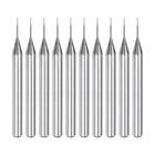 10Pcs 0.3mm Carbide End Mill Engraving Milling Cutter CNC Router Bits for PCB Machine, 1/8" Shank