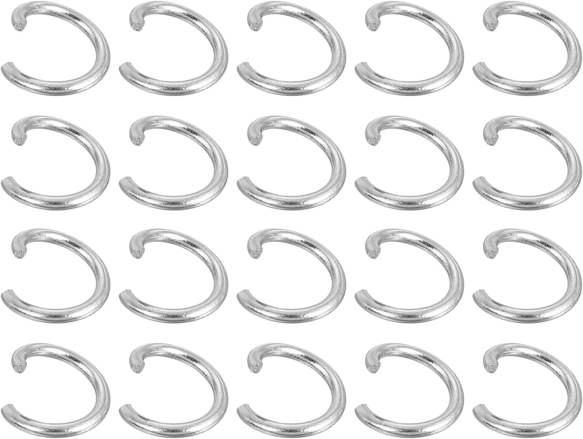 LinkMejor 300Pcs Open Jump Rings, 6mm 316 Stainless Steel O Ring, Split Rings Circle Clasp Connecting Ring for Jewelry Making Supplies Necklace Repair, Silver