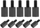 M3x8mm+6mm Male-Female Hex Nylon PCB Motherboard Spacer Standoff for FPV Drone Quadcopter, PC & Circuit Board Black 100pcs