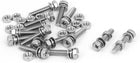 M4 x 20mm 304 Stainless Steel Phillips Hex Head Bolts Nuts w Washers 15 Sets