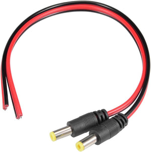 2Adet DC Güç Pigtail Kablosu 12V Erkek Bağlayıcılar CCTV Kamera Işık Adaptörü 2.1mmx5.5 mm Çok Kalın