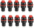 10mm Mounting Hole Red Latching Push Button Switch SPST NO 10pcs