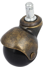1.93 Inch Dia 11mm x 22mm Stem Swivel Hooded Ball Caster for Furniture Office Chair