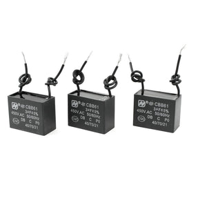 a13050300ux1285 AC 450V 3uF 50/60 Hz Polypropylene Film Cuboid CBB61 Motor Run Capacitance 3 Piece, 1.18" Width, 1.5" Length