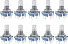 360 Degree Rotary Encoder Code Switch Digital Potentiometer 5 Pins 8mm D-Shaft 10pcs