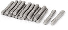 M8x45mm 304 Stainless Steel Double End Thread Stud Teeth Rod Silver Tone 20pcs