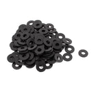 M4x10mmx1mm Plastic Round Flat Washer Gasket Seal Ring Black 100 Pcs