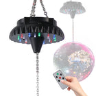 Balle de disco motorisée avec lumière : Rotateur de balle de disco rechargeable