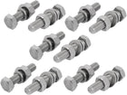 10 Set M8x40mm 304 Stainless Steel Hex Bolts w Nuts and Washers Assortment Kit