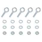 5 Pack M16 Galvanized Carbon Steel Eye Bolts, 5/8" x 2.36" Lifting Ring Eye Bolt with Nuts and Washers Heavy Duty Screw Eye Bolts Kit for Tie Down Straps Indoors Outdoors, Silver