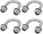 4pcs M6 Thread 304 Stainless Steel Round Bend U Bolt for 16mm Pipe Outer Dia