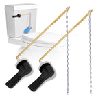 LinkMejor 2-pack universal metal front-montage toilethandle, matte svart