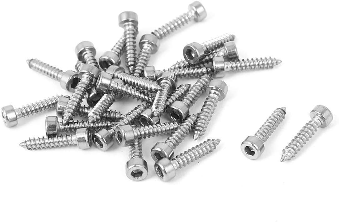 M2.5x12mm Hex Drive Head Cap Self Tapping Drilling Screws 30pcs