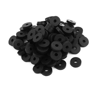 Rubber Flat Washers 13.8mm OD 4mm ID 3mm Thickness for Faucet Pipe Water Hose, Pack of 100
