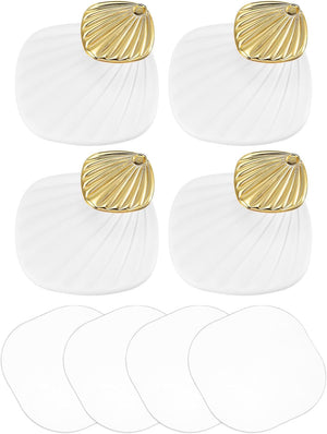 Tuchhaken, 4Stk Edelstahl Wandhaken/Klebehaken, Robenhaken Dekorativ für Küche, Tür, Schrank, Badezimmer, Eingangsbereich, Flure, Schlafzimmer (Weiß)