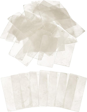 20 Pcs Capiz Shells, 30 mm x 60 mm Natural White Square Mica Sheets Single Hole for DIY Craft Making Wind Chimes Home Decoration Wedding Decorations
