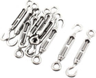 10 PCS Silver Tone Hook Eye Turnbuckle for 1/8 Inch Wire Rope