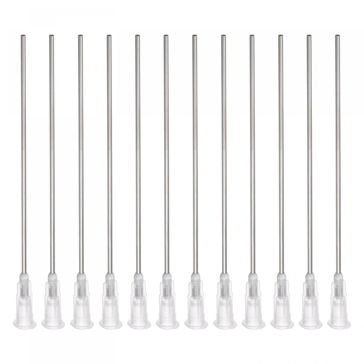 Industrial Blunt Tip Dispensing Needle with Luer Lock for Liquid Glue Gun, 16G 3-1/5", 20 Pcs (White)