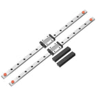 2pcs MGN12 350mm Linear Guide Rail with 2pcs MGN12H Sliding Carriage Block Bearing Steel and 2pcs Plastic Mini MGN12 Linear Guide for DIY 3D Printers and CNC Machine, Black