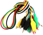 Double-ended Alligator Clip Connector Clamp Test Lead Cable 5Pcs