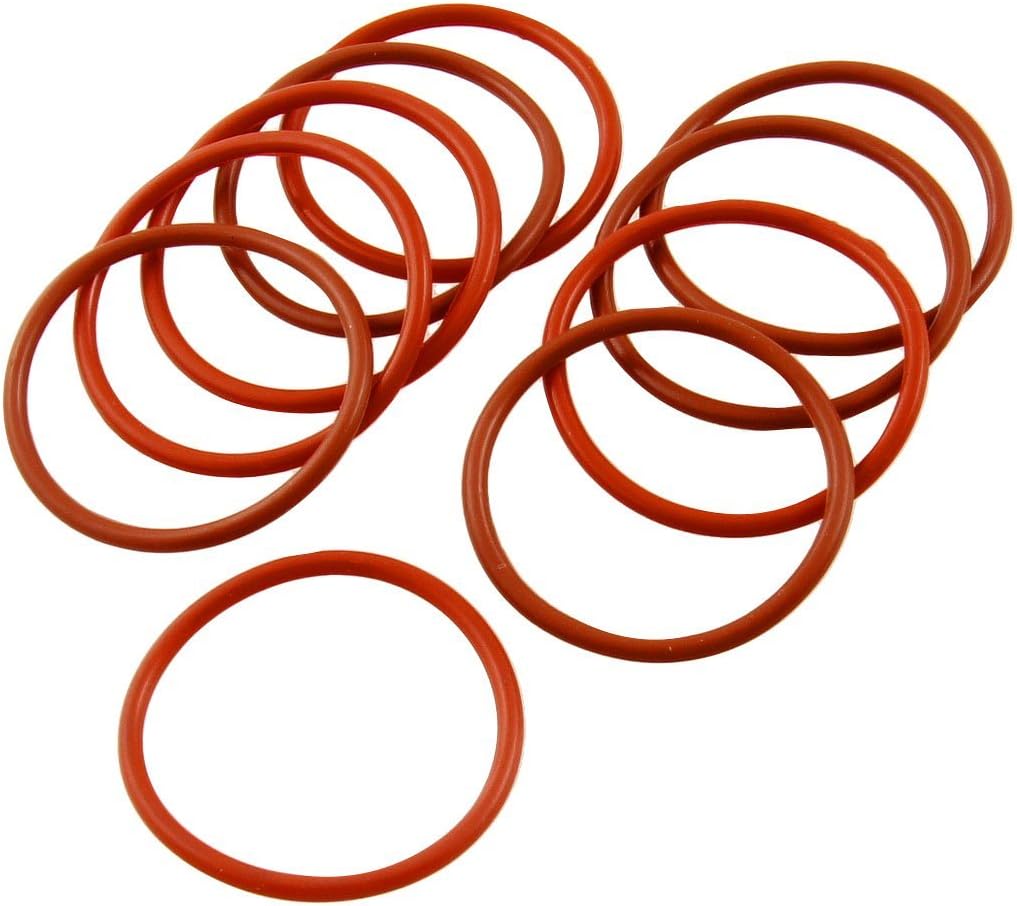 39mm x 34m x 2.5mm Red Silicone O Ring Oil Seals 10 pcs