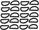 LinkMejor 15mm Inner Width Plastic D Ring Belt Buckle Accessories Black 20pcs