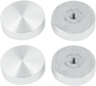 M6 Thread 30mm Diameter Round Shape Aluminum Disc Hardware 4pcs for Glass Table