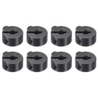 8pcs Single Split Shaft Collar 1/8" Bore One-Piece Clamping Collar, 1/2" OD, 1/4" Thickness, Black Oxide Steel Set Screw Lock Collar Clamp