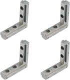 L-Shape Interior Joint Bracket, 4Pcs Inside Corner Connectors for 4040 Series Aluminum Extrusion Profile Slot 8mm (Silver)