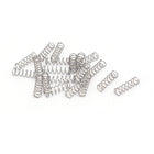 Compression Spring,304 Stainless Steel,3mm OD,0.3mm Wire Size,10mm Free Length,Silver Tone,20Pcs