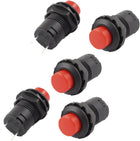 5 Pcs 3A/125VAC 1.5A/250VAC Latching Red Push Button Switch SPST On/Off