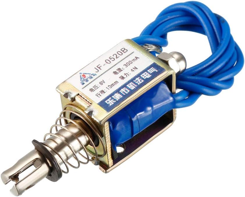 DC 6V 4N 10mm Push Pull Type Solenoid Electromagnet, Open Frame Type, Linear Motion