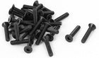 M3 x 18mm 10.9 Grade Full Thread Magnetic Hex Socket Head Screw Black 33 Pcs