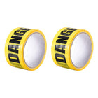 Caution Warning Stripe Sticker Adhesive Tape Danger Marking, 82 Ft x 2 Inch(LxW), Yellow Black for Workplace Wet Floor Caution 2pcs