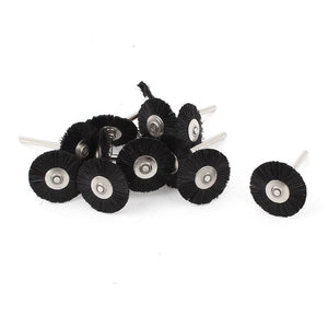 12 Pcs 1/8inch Shank 25mm Wheel Nylon Bristle Brush for Rotary Tool