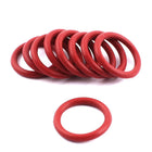 Rubber Oil Gas Seal Washer Gasket O Ring 24mm x 18mm x 3mm 10pcs Red