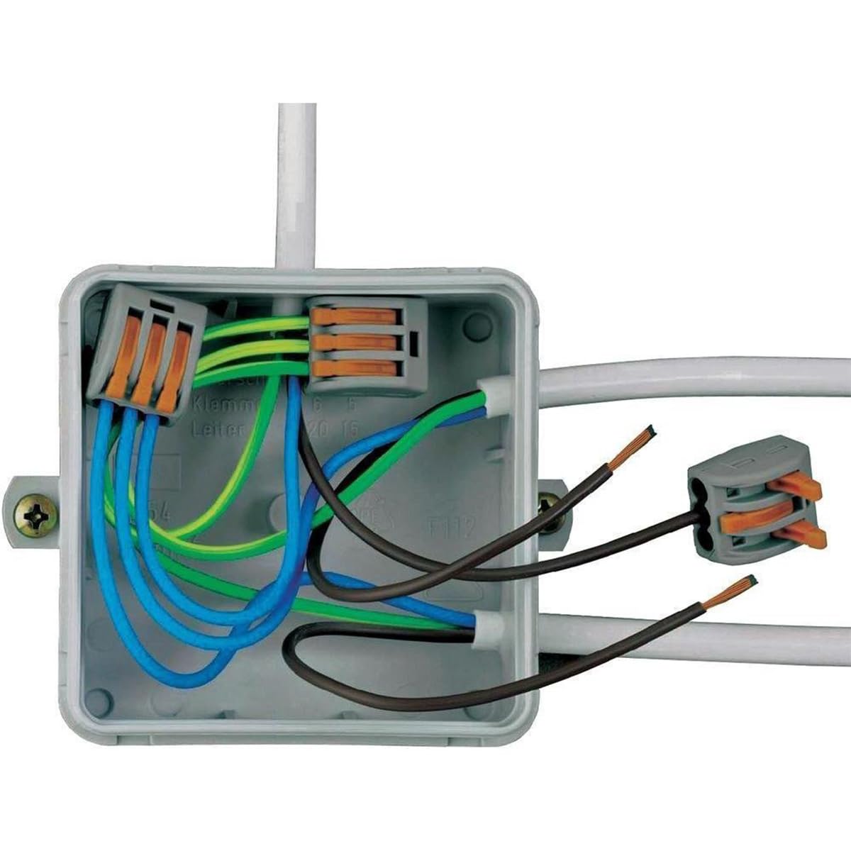 53 PCS Hebelkabel elektrische Steckverbinder Mutter Sortimentskit mit 28-12 AWG