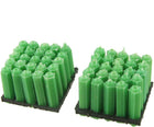 50 Pcs 7mm x 27mm Green Plastic Fixing Wall Connector for 2-4mm Screws