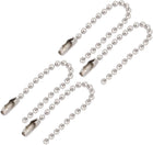 Stainless Steel Bead Ball Chain Keychain 2.4mm by 3 Inches 4pcs