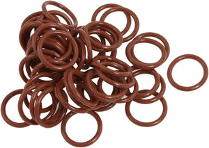 17mm x 2mm Silicone O Ring Oil Sealing Washers Grommets Red 50 Pcs