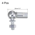 4pcs CS10 M6 Angle Ball Joint, M6x1.0 Right Hand Male and Left Hand Female Thread, A3-Steel Self-lubricating Ball Socket End Fitting