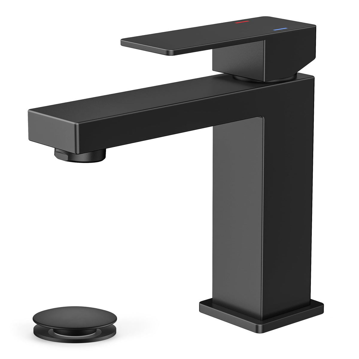 LinkMejor Bathroom Faucet 1 Hole, Single Handle Black Bathroom Sink Faucets