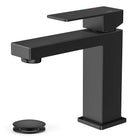 LinkMejor Bathroom Faucet 1 Hole, Single Handle Black Bathroom Sink Faucets