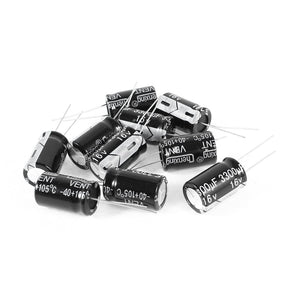 10 Pcs 3300Uf 16V Radial Aluminum Electrolytic Capacitors, 13 x 21 mm