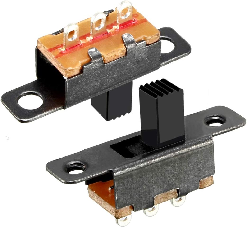 30Pcs 4mm Vertical Slide Switch SPDT 2 Position 3 Terminals PCB Panel Latching