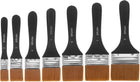7 Pcs Flat Paint Brushes Assorted Sized Nylon Artist Painting Brushes Wooden Handle for Applying Gesso, Acrylic Watercolor Oil Painting, Furniture