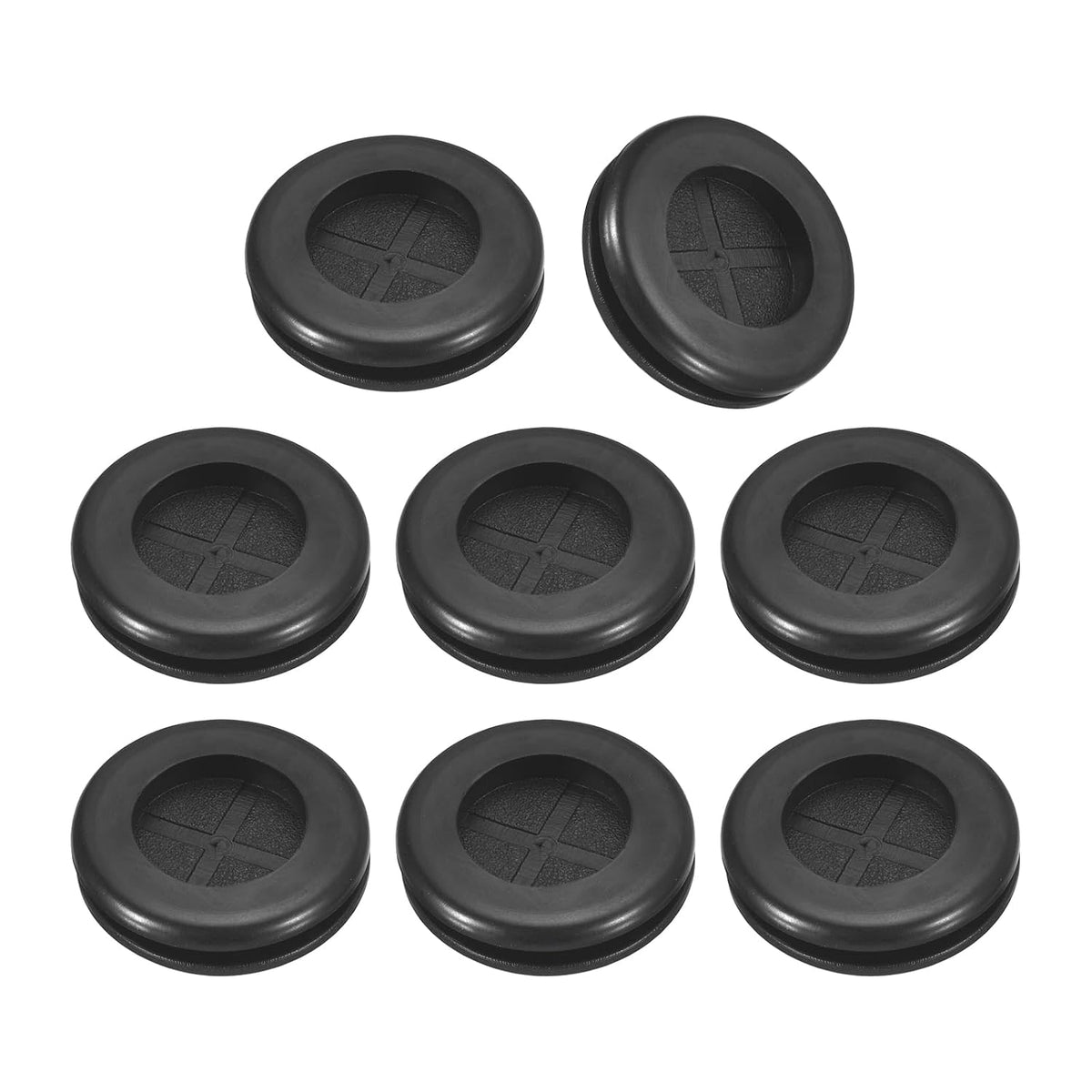 24Pcs Rubber Grommets 6/8" (20mm) Drill Hole, 2/4" (15mm) ID Double Sided Hole Plugs Ring Gasket for Firewall Cable Wire Protecting, Black